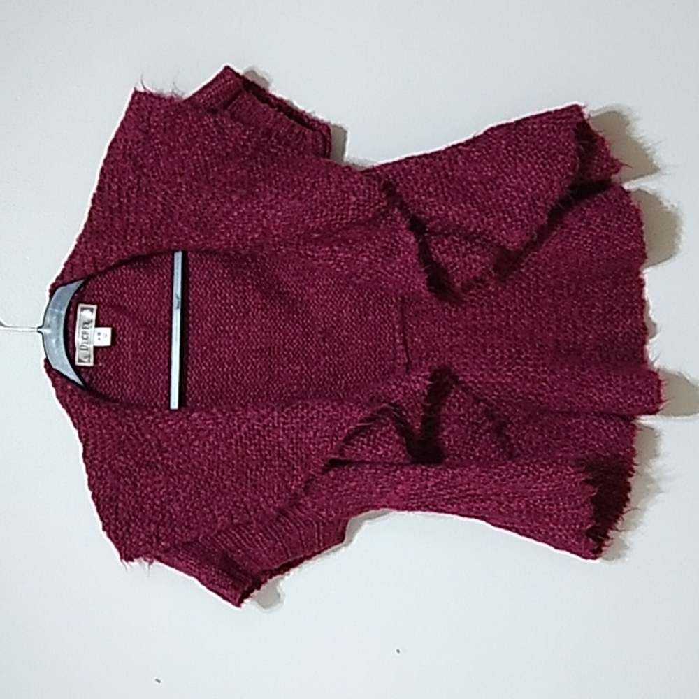 Decree Short Sleeve Wool Blend Cardigan